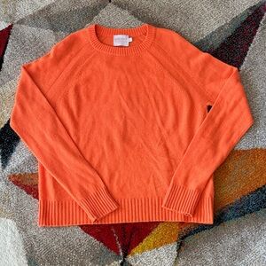 Brodie Hermes Orange cashmere Crewneck Sweater